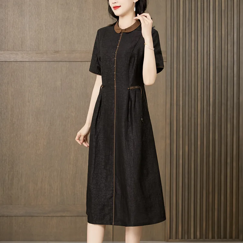 Yi Mengyuan Short Sleeved Dress Women's-3