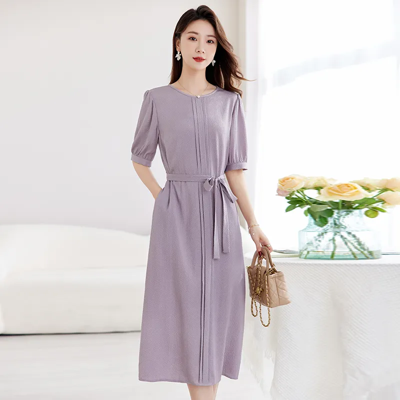 Yi Mengyuan Silk Short Sleeved Dress Women's-8