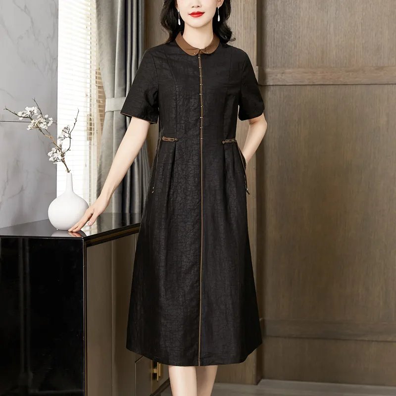 Yi Mengyuan Short Sleeved Dress Women's-4