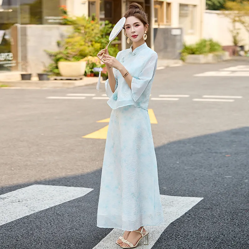 Yi Mengyuan Two Piece Skirt Sets Women's-8