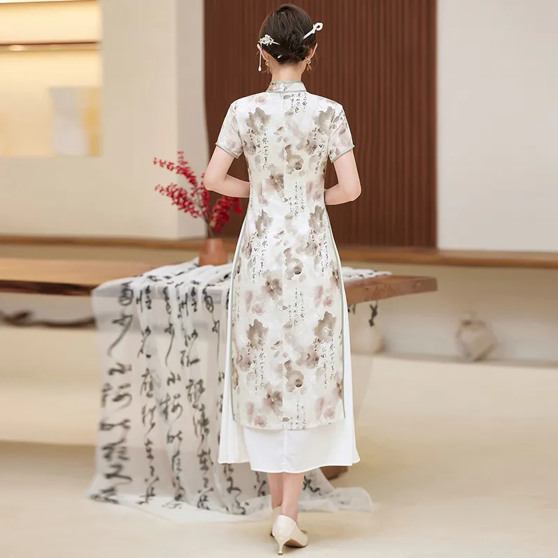 Yi Mengyuan Short Sleeved Dress Women's Image Color-2
