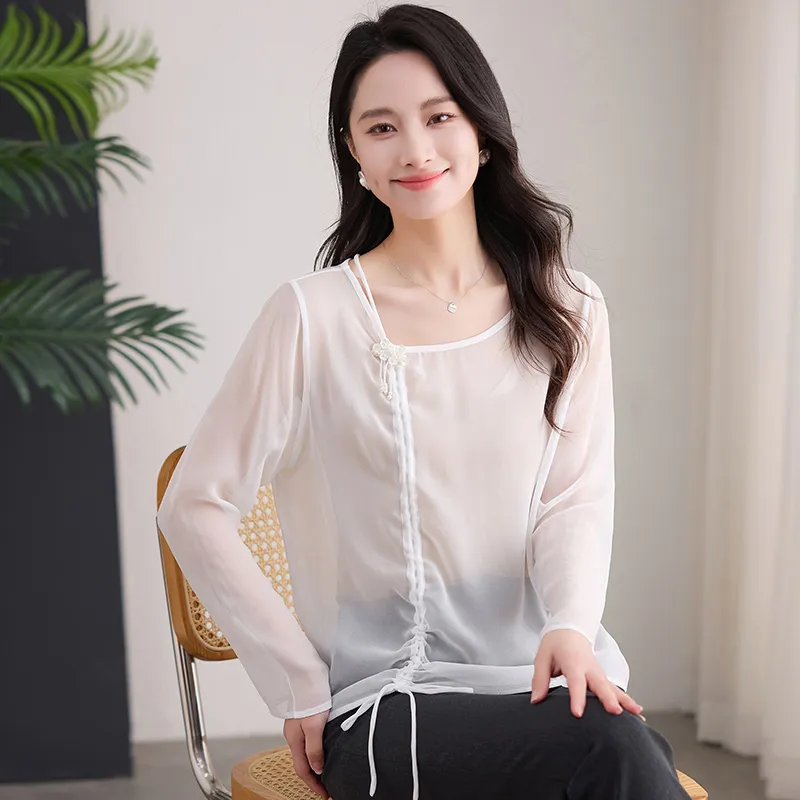 Yi Mengyuan Silk T shirt Women's-5