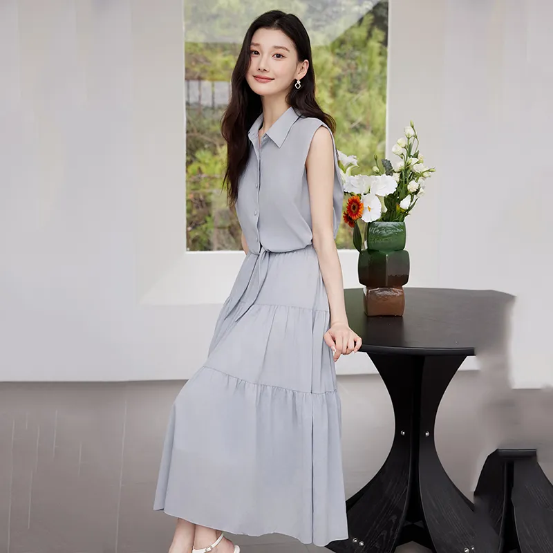 Yi Mengyuan Sleeveless Dress Women's-11