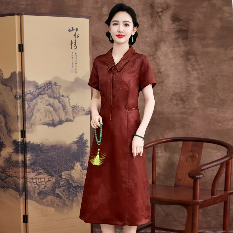 Yi Mengyuan Short Sleeved Dress Women's-4