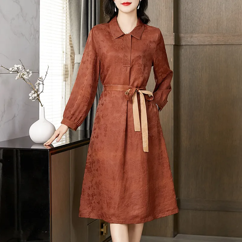 Yi Mengyuan Long Sleeved Dress Women's-3