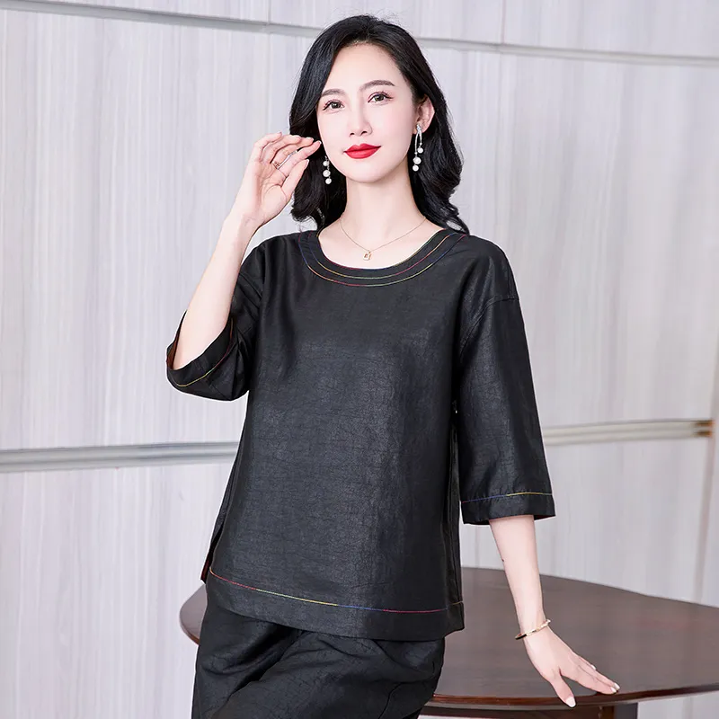 Yi Mengyuan Shirts Women's Black-3