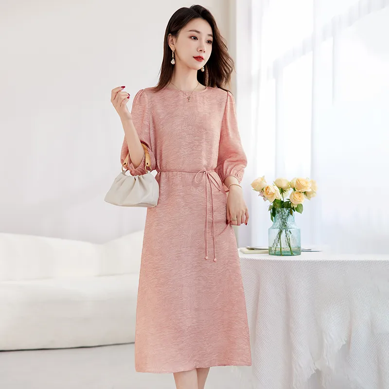 Yi Mengyuan Silk Short Sleeved Dress Women's-6