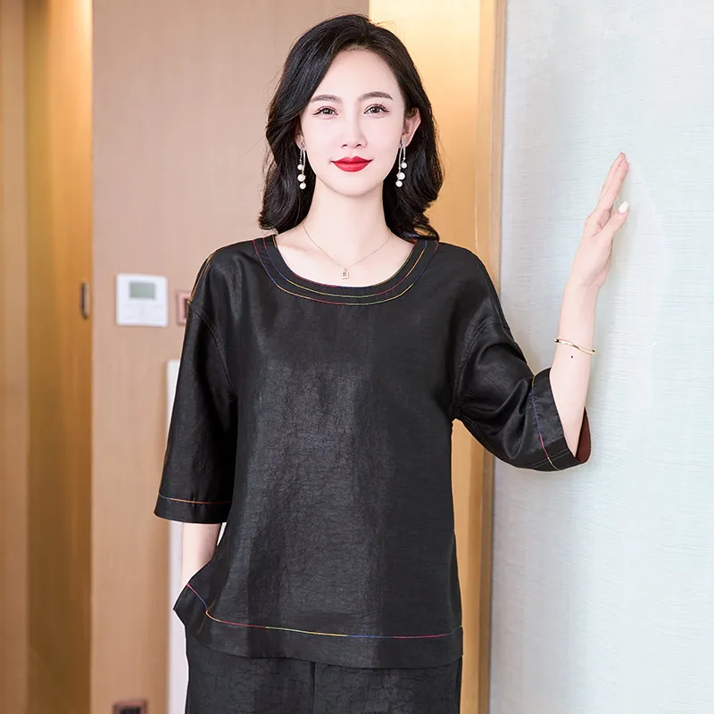 Yi Mengyuan Shirts Women's Black-4