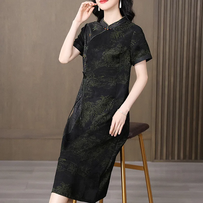 Yi Mengyuan Short Sleeved Dress Women's-2