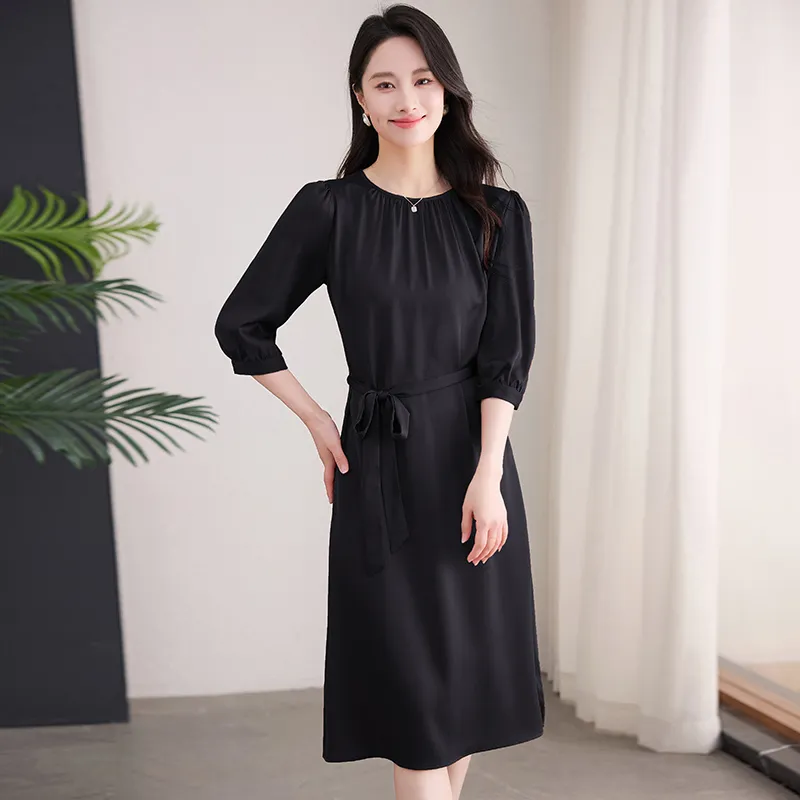 Yi Mengyuan Silk Short Sleeved Dress Women's-1