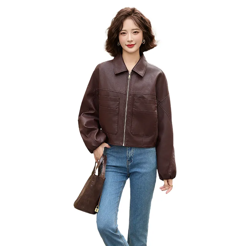 Yi Mengyuan Leather Jacket Women's-4