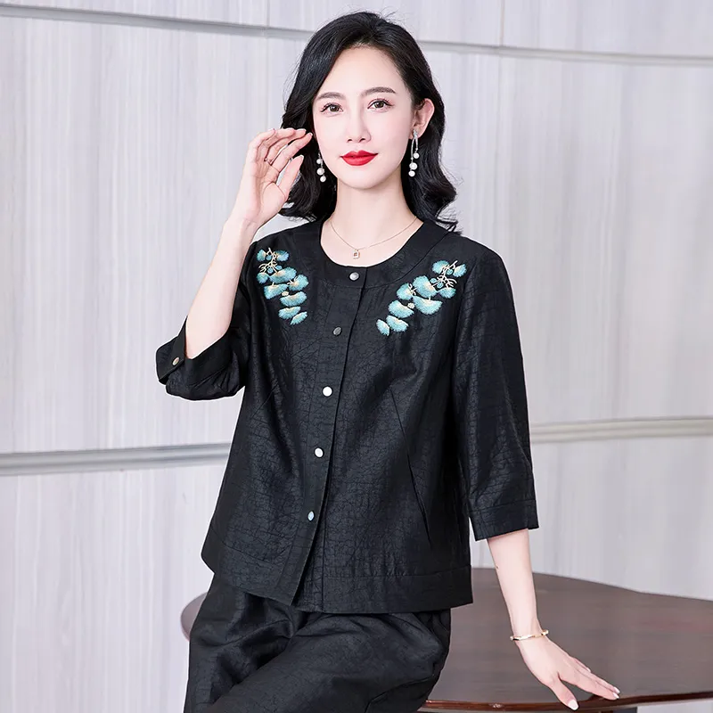 Yi Mengyuan Shirts Women's Black-3