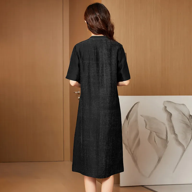 Yi Mengyuan Silk Short Sleeved Dress Women's-1