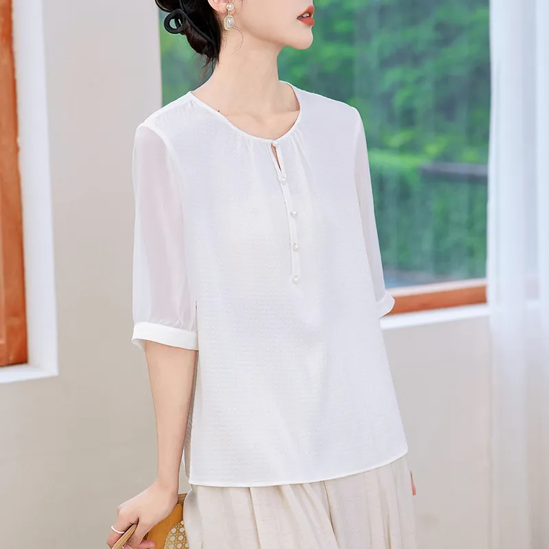 Yi Mengyuan Shirts Women's White-1
