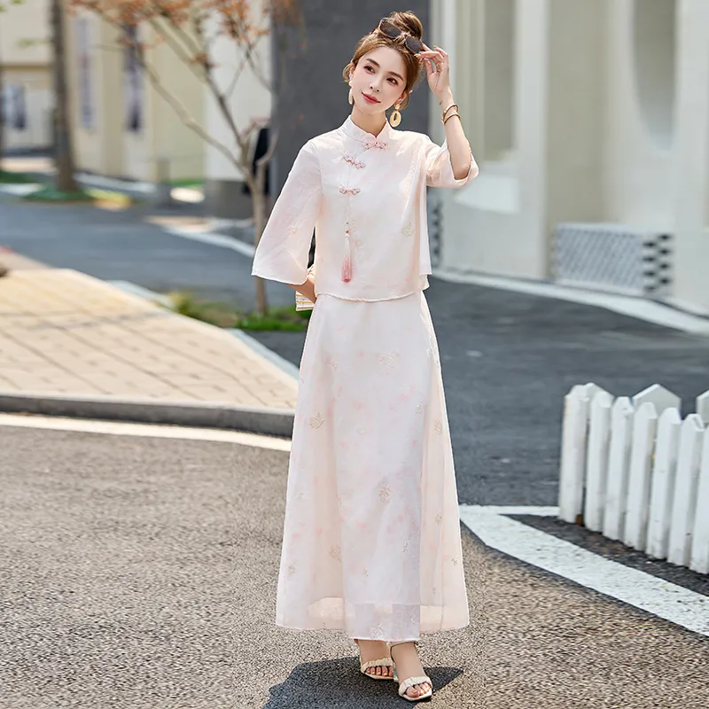 Yi Mengyuan Two Piece Skirt Sets Women's-1