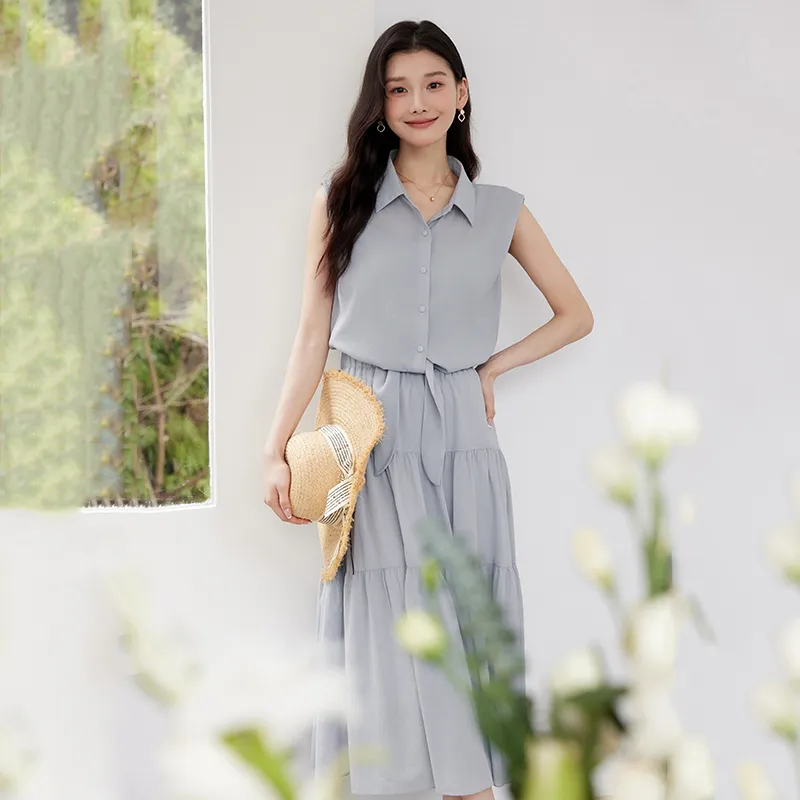 Yi Mengyuan Sleeveless Dress Women's-14
