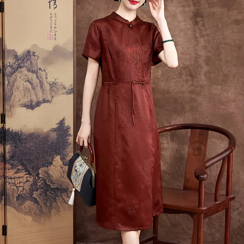 Yi Mengyuan Short Sleeved Dress Women's-4