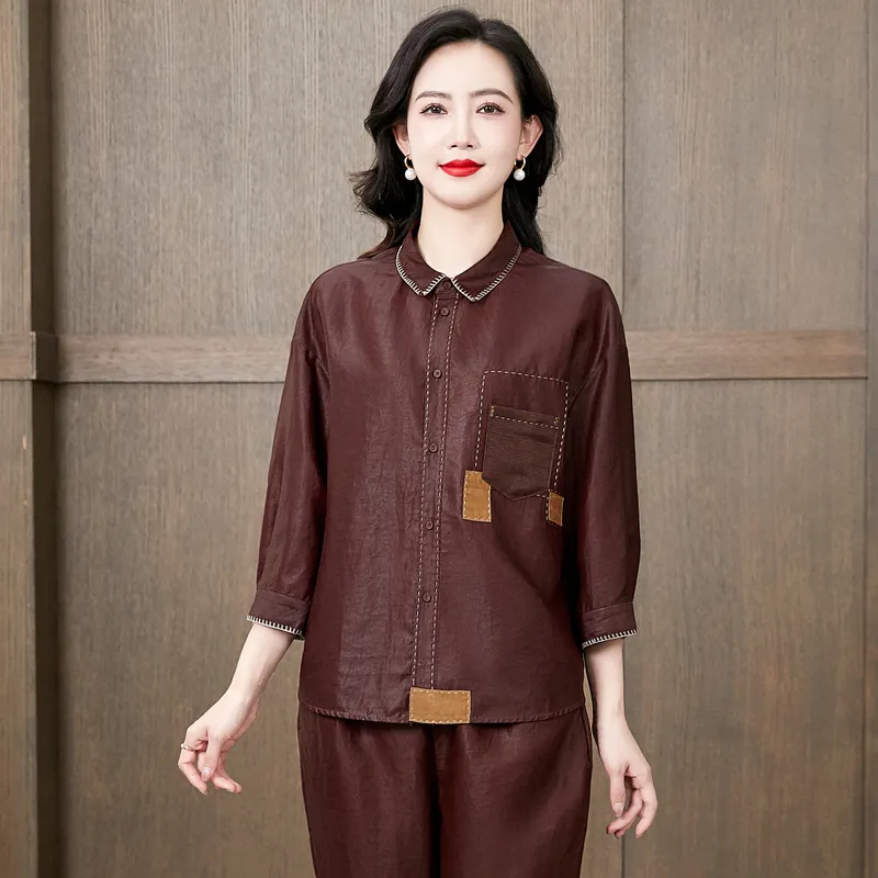 Yi Mengyuan Shirts Women's Red-2
