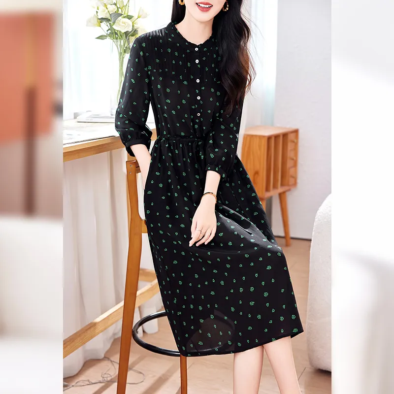 Yi Mengyuan Long Sleeved Dress Women's-2