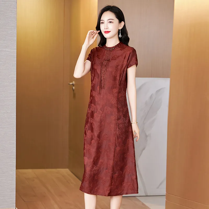 Yi Mengyuan Short Sleeved Dress Women's-5