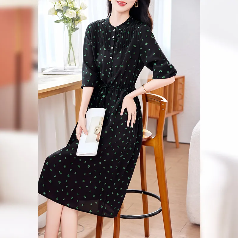 Yi Mengyuan Long Sleeved Dress Women's-3