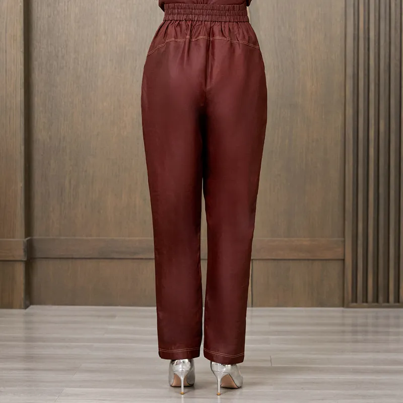 Yi Mengyuan Silk Casual Pants Women's-1