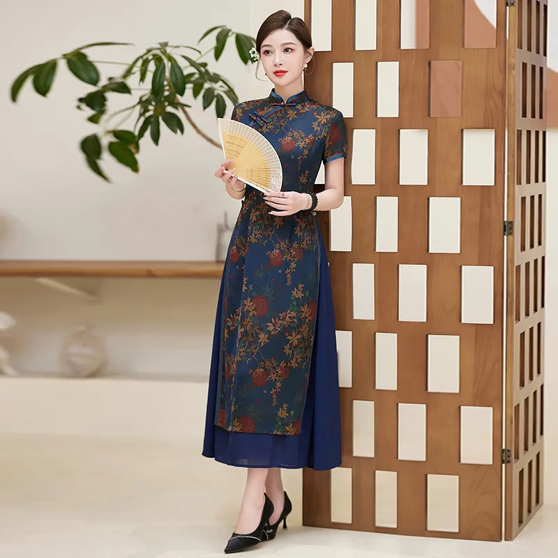 Yi Mengyuan Short Sleeved Dress Women's-4
