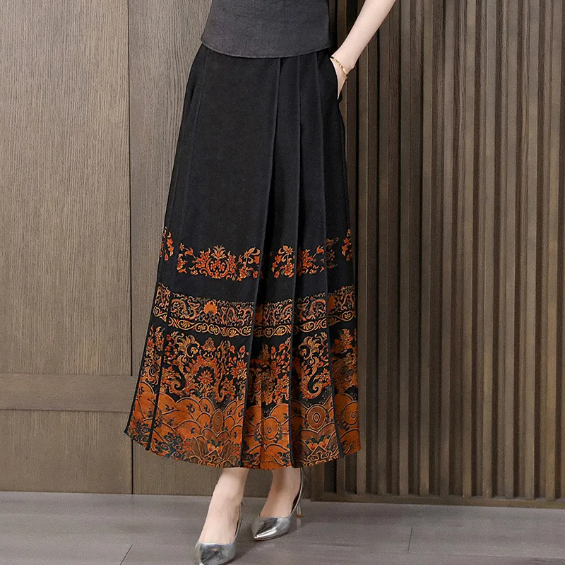 Yi Mengyuan Casual Long Skirt Women's-2