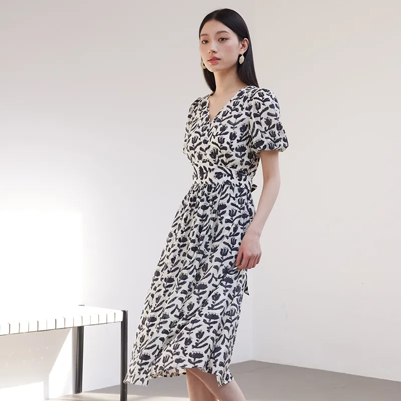 Yi Mengyuan Short Sleeved Dress Women's-2