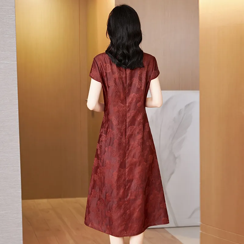 Yi Mengyuan Short Sleeved Dress Women's-1