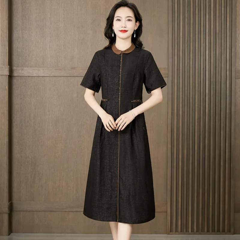 Yi Mengyuan Short Sleeved Dress Women's-2