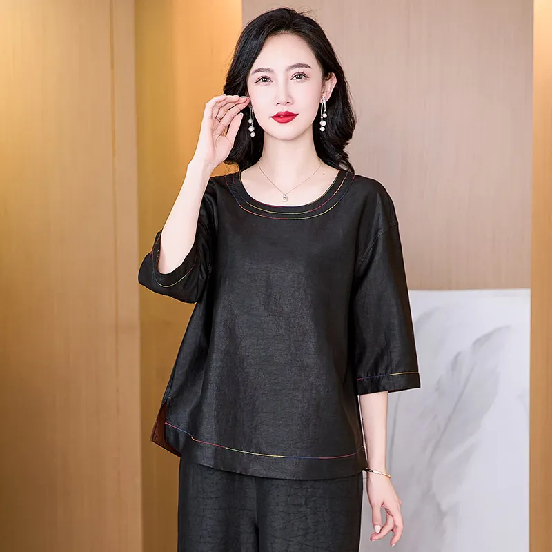 Yi Mengyuan Shirts Women's Black-6