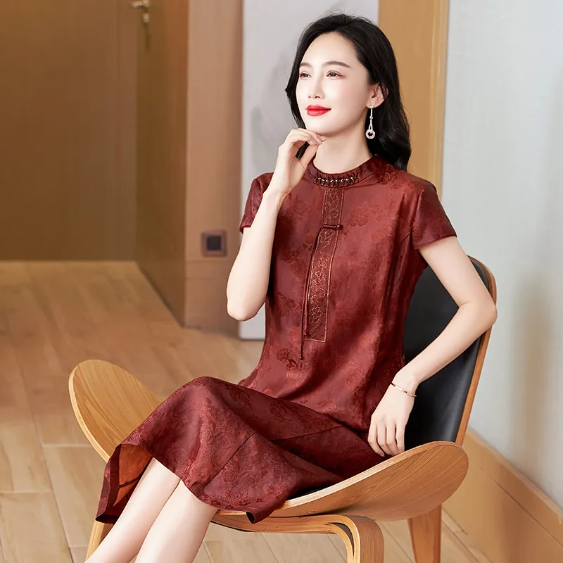 Yi Mengyuan Short Sleeved Dress Women's-2