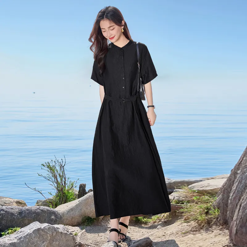 Yi Mengyuan Short Sleeved Dress Women's-4