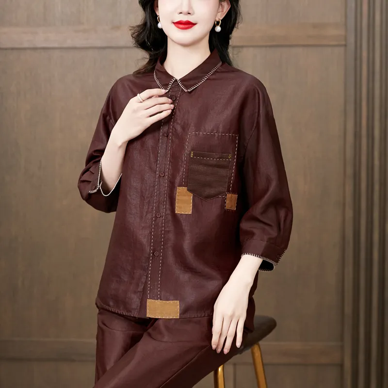 Yi Mengyuan Shirts Women's Red-5
