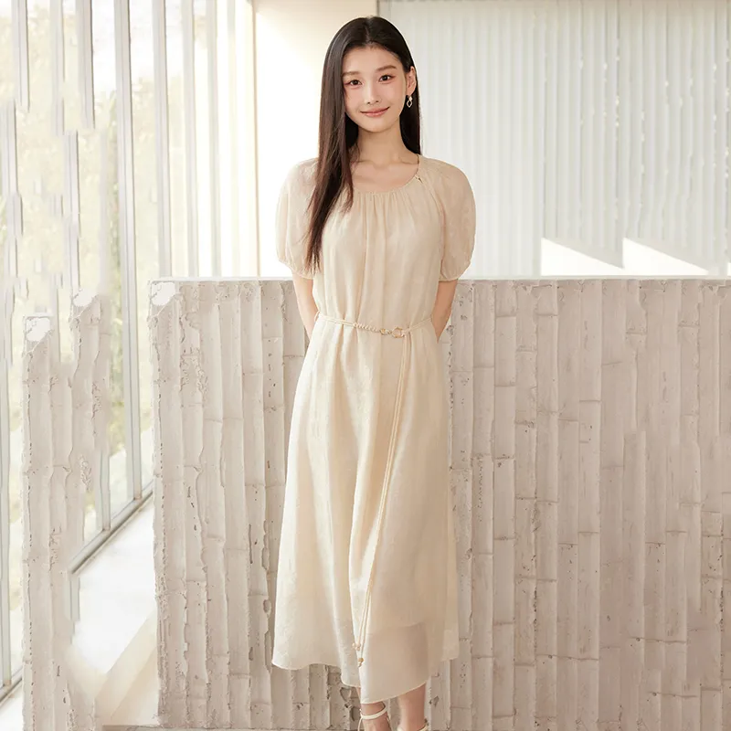 Yi Mengyuan Short Sleeved Dress Women's-7