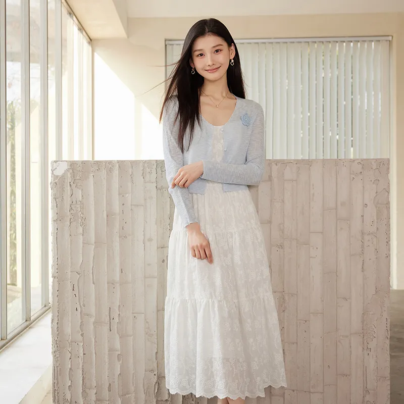 Yi Mengyuan Two Piece Skirt Sets Women's-1