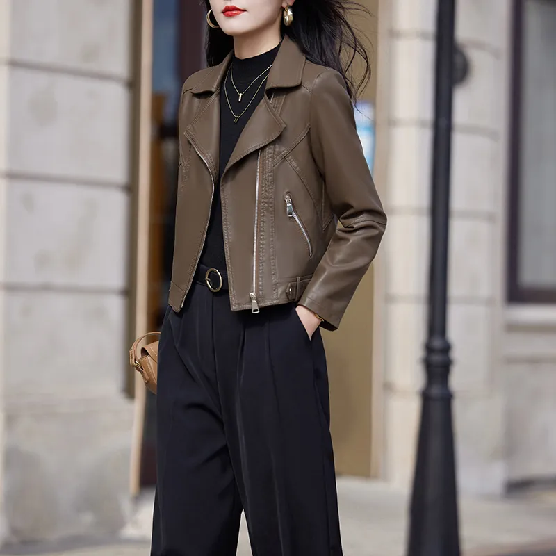 Yi Mengyuan Leather Jacket Women's-7