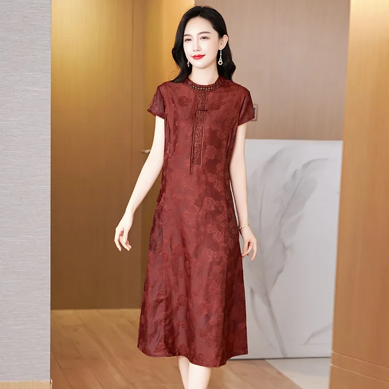 Yi Mengyuan Short Sleeved Dress Women's-4