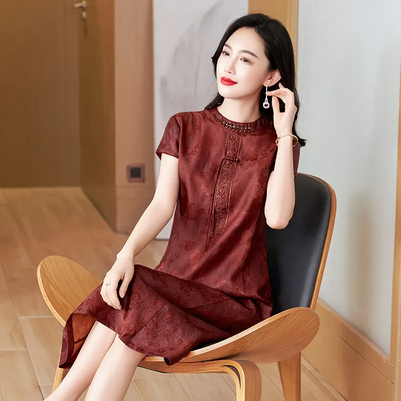 Yi Mengyuan Short Sleeved Dress Women's-6