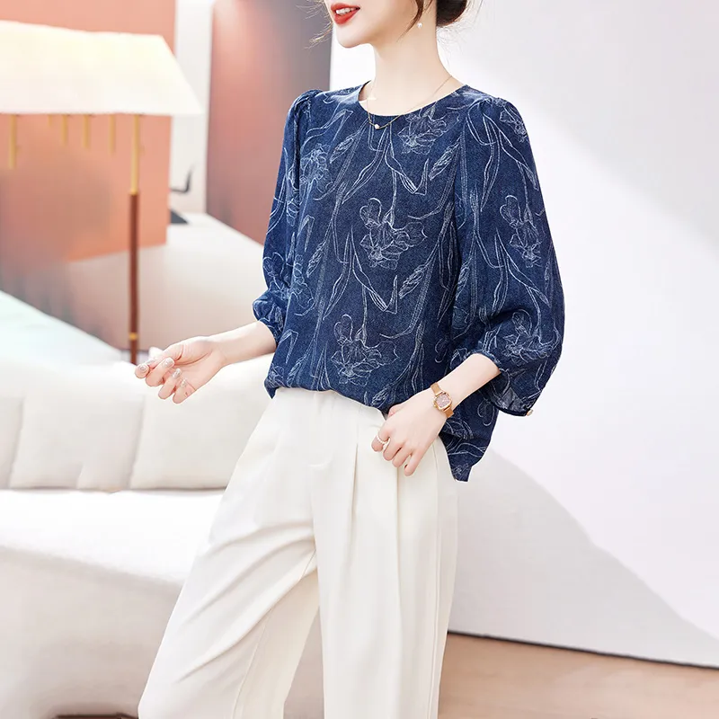 Yi Mengyuan Silk T shirt Women's-2