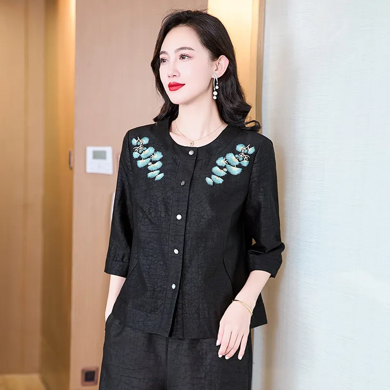 Yi Mengyuan Shirts Women's Black-4