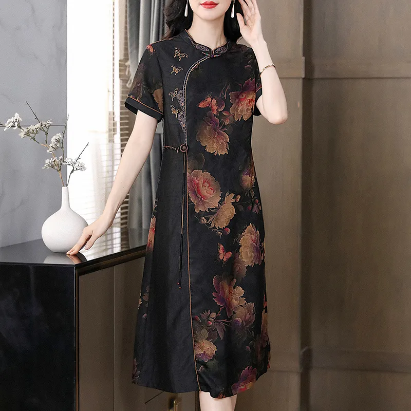 Yi Mengyuan Short Sleeved Dress Women's-8