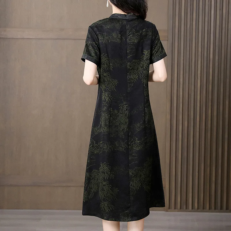 Yi Mengyuan Short Sleeved Dress Women's-1