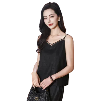 Yi Mengyuan Silk Tank Top Women's Black
