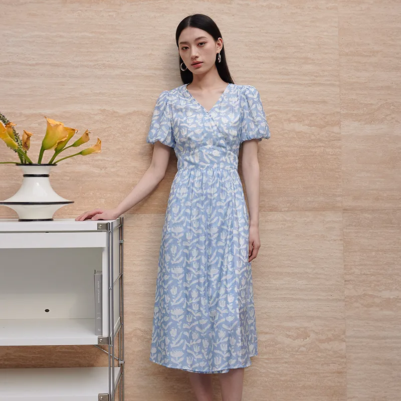 Yi Mengyuan Short Sleeved Dress Women's-7