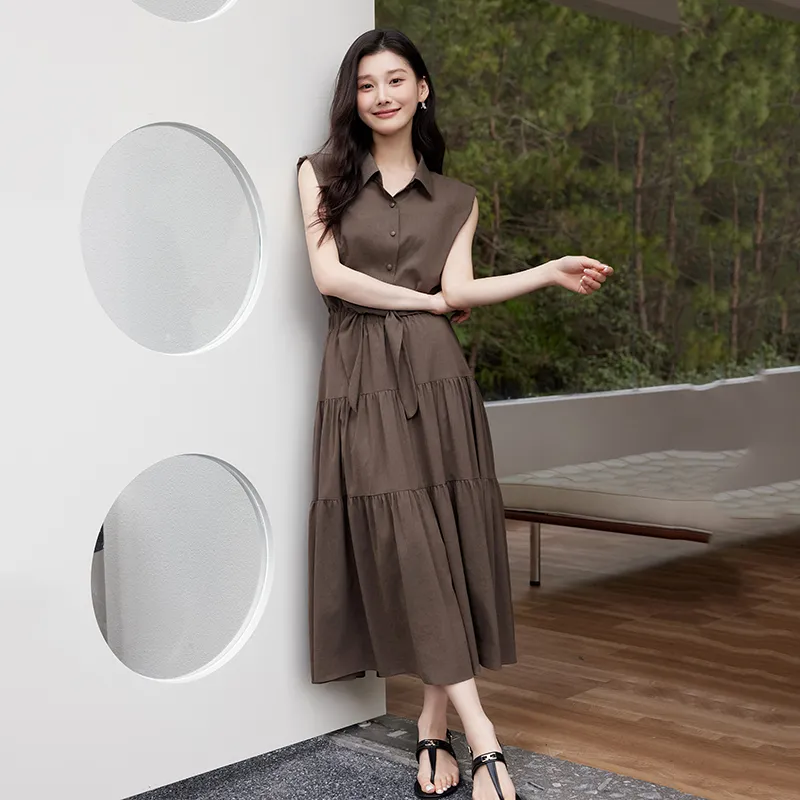 Yi Mengyuan Sleeveless Dress Women's-9