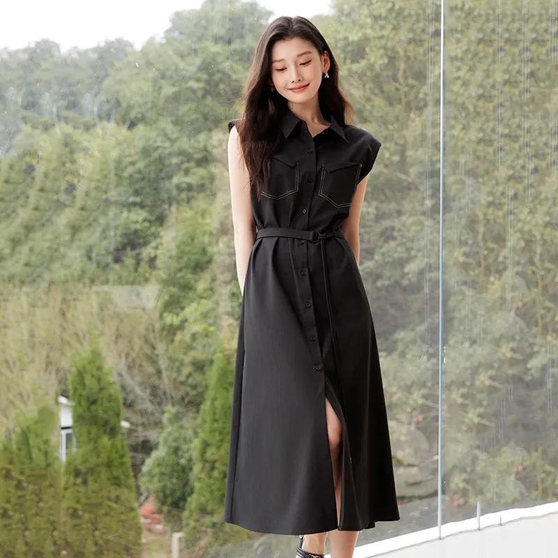 Yi Mengyuan Sleeveless Dress Women's-3