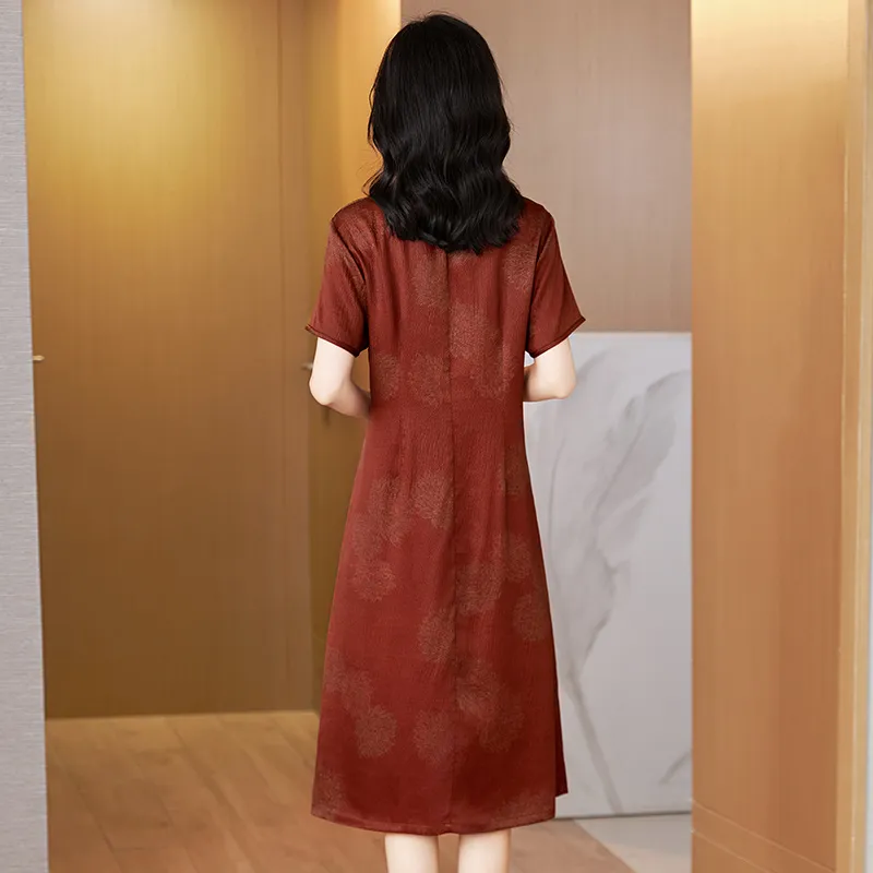 Yi Mengyuan Short Sleeved Dress Women's-2