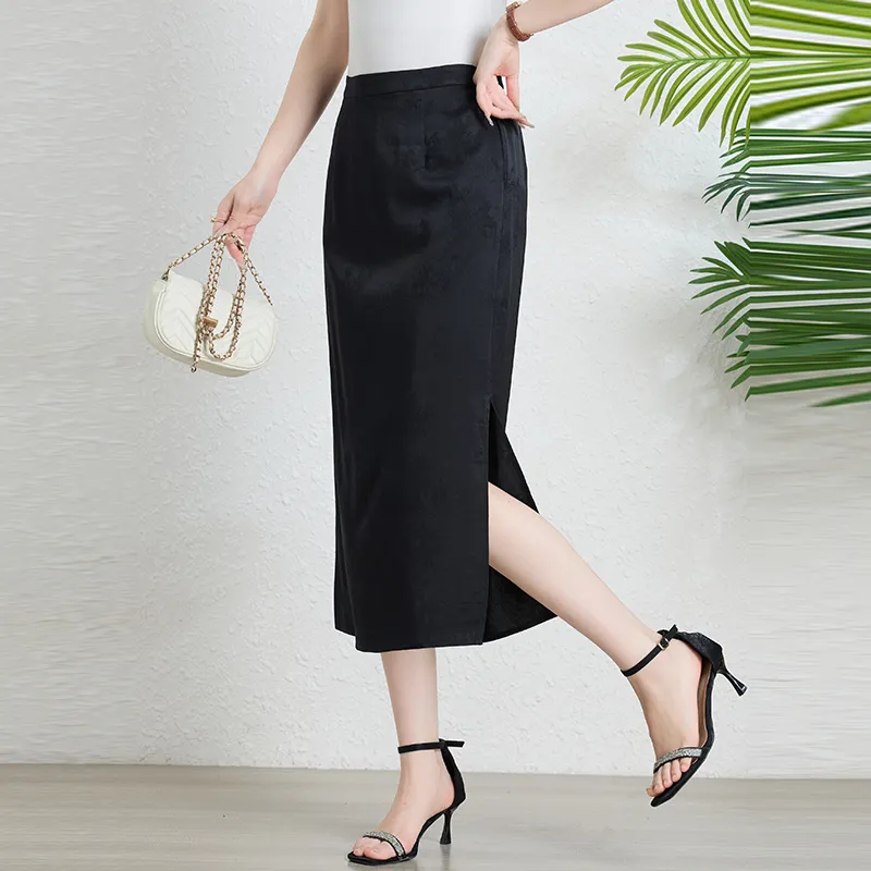 Yi Mengyuan Silk Casual Long Skirt Women's-2